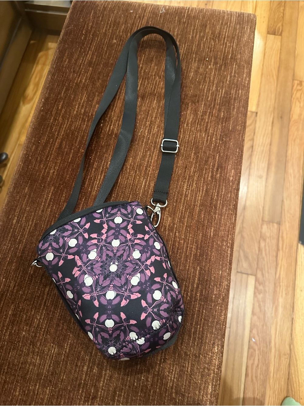 Crossbody Camera Bag in Purple Floral Print